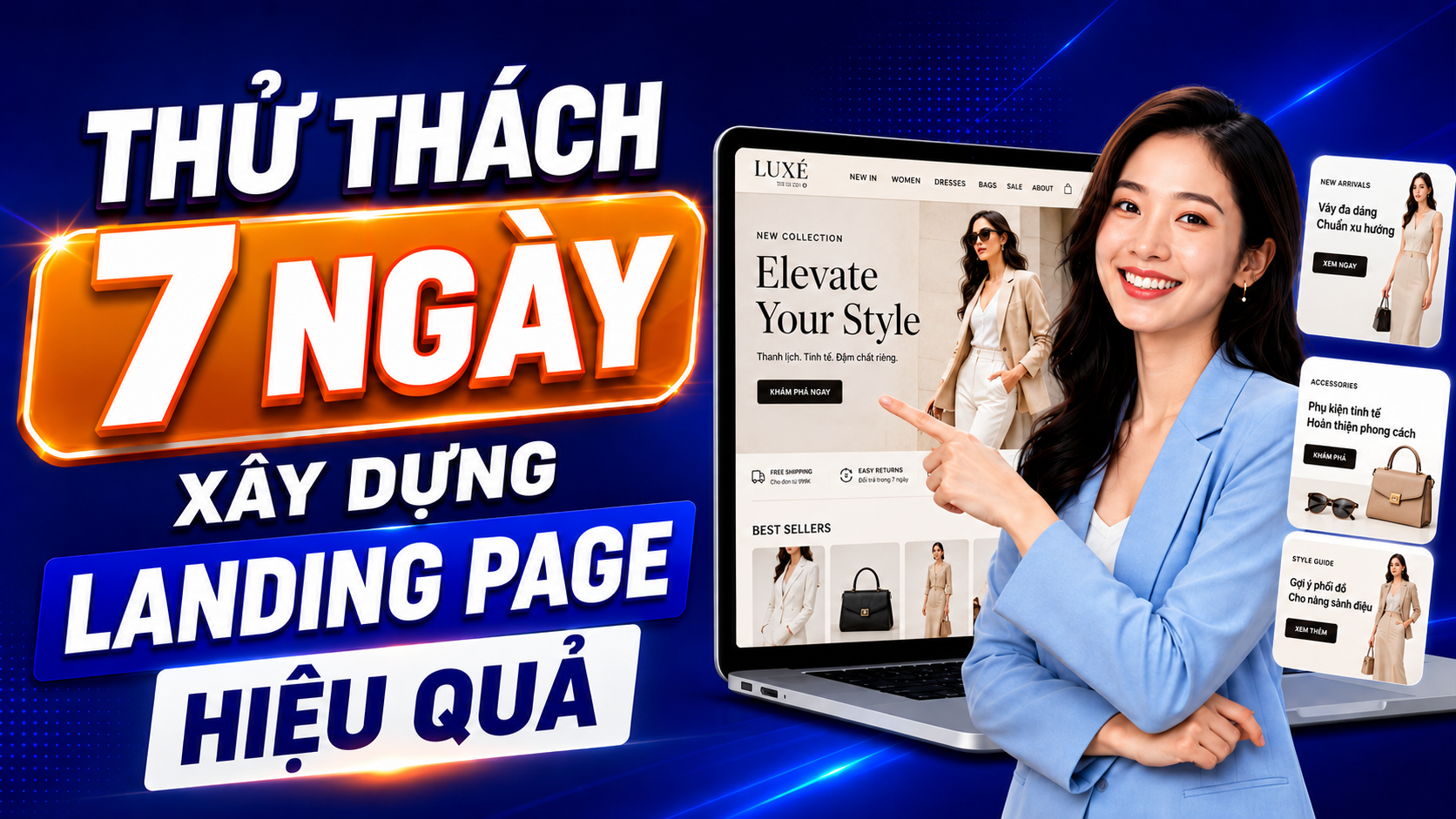 Thử thách 7 ngày làm Landing Page chuyên nghiệp bằng AI